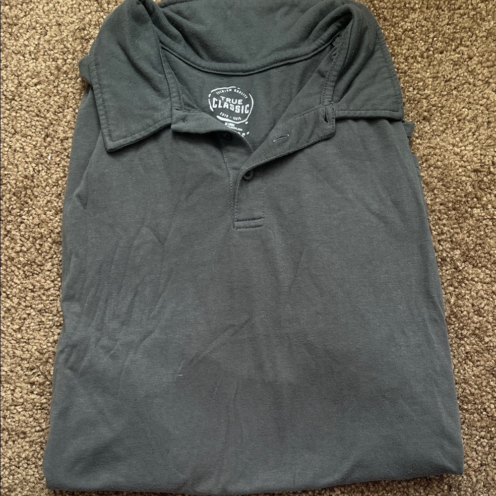 True Classic Men's Black Polo Shirt